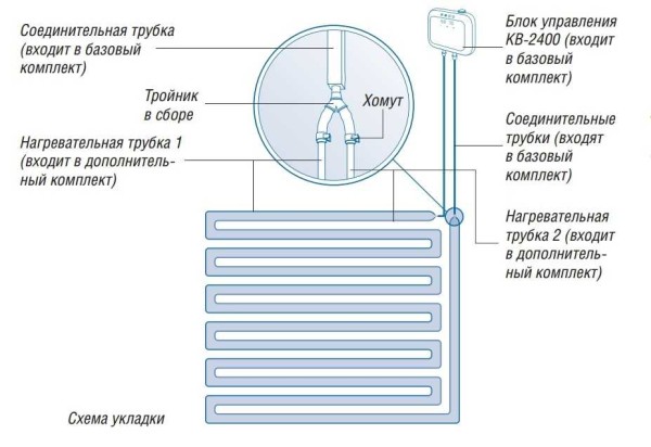 Схема установки капиллярных полов от Caleo
