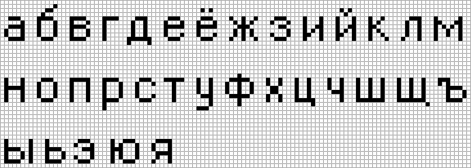 русские буквы