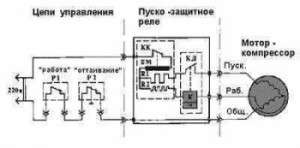 Запуск двигателя холодильника напрямую